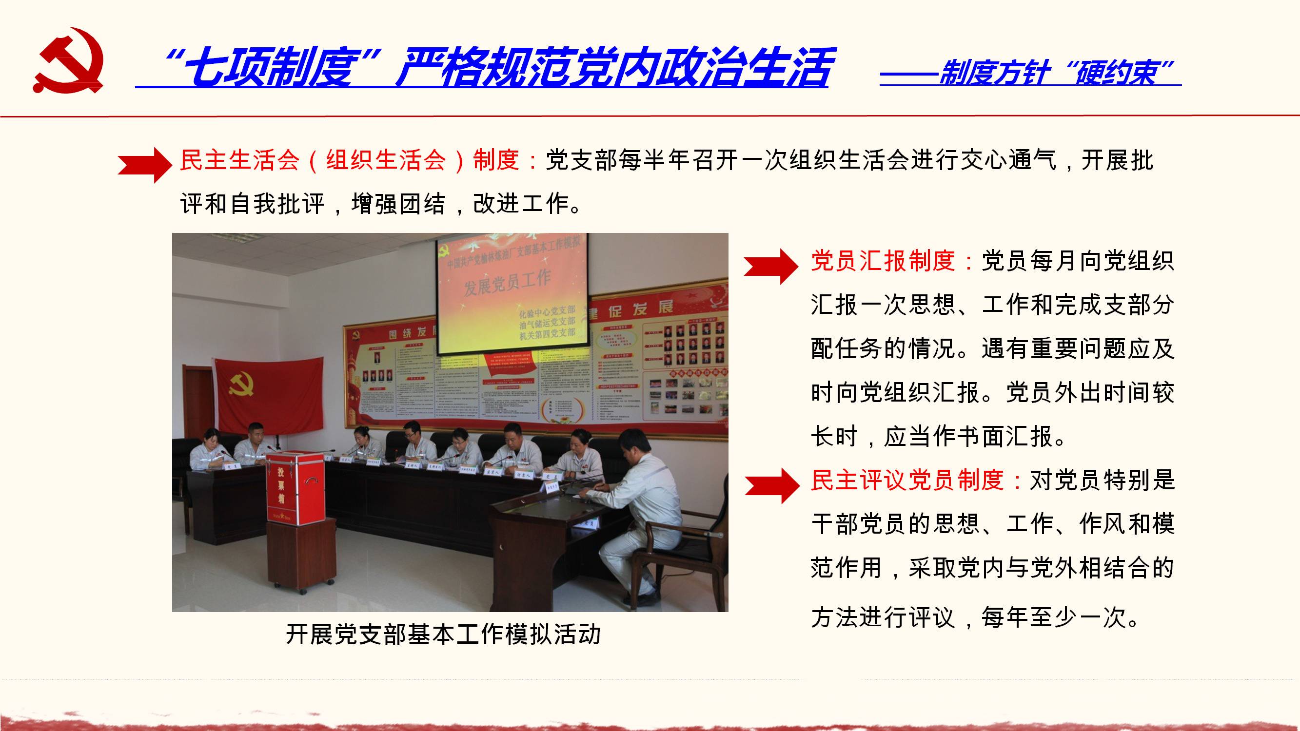 中共陕西延长石油（集团）有限责任公司榆林炼油厂《“七项制度”严格党内政治生活 融入中心激发特色党建活力》